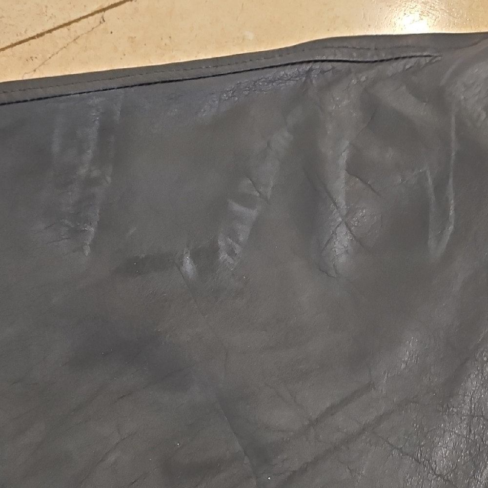 Women's LNR Black Leather Coat Size M - Picture 7 of 7